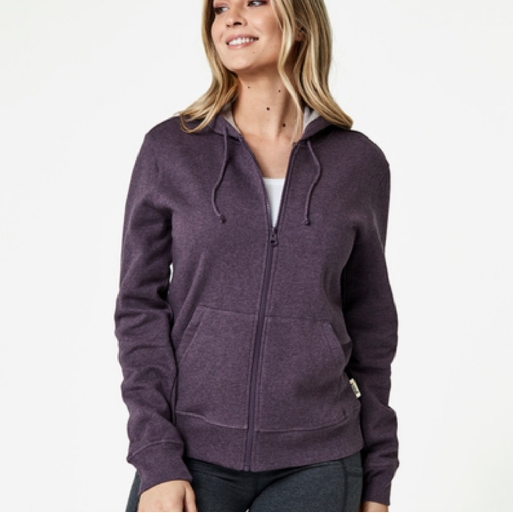 ‼️NWOT: Pact Organic Purple Fleece Zip Hoodie - S